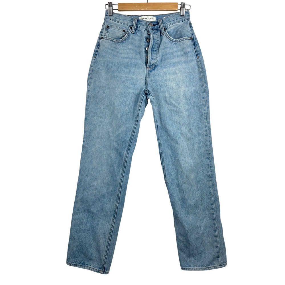 DENIM FORUM The Joni High Rise Loose Light Wash Denim Jeans sz 29L